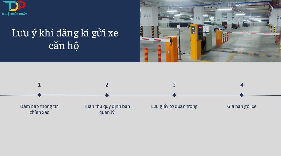 Lưu ý khi gửi xe căn hộ